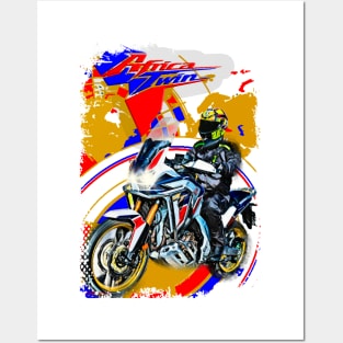 Africa twin Trail Posters and Art